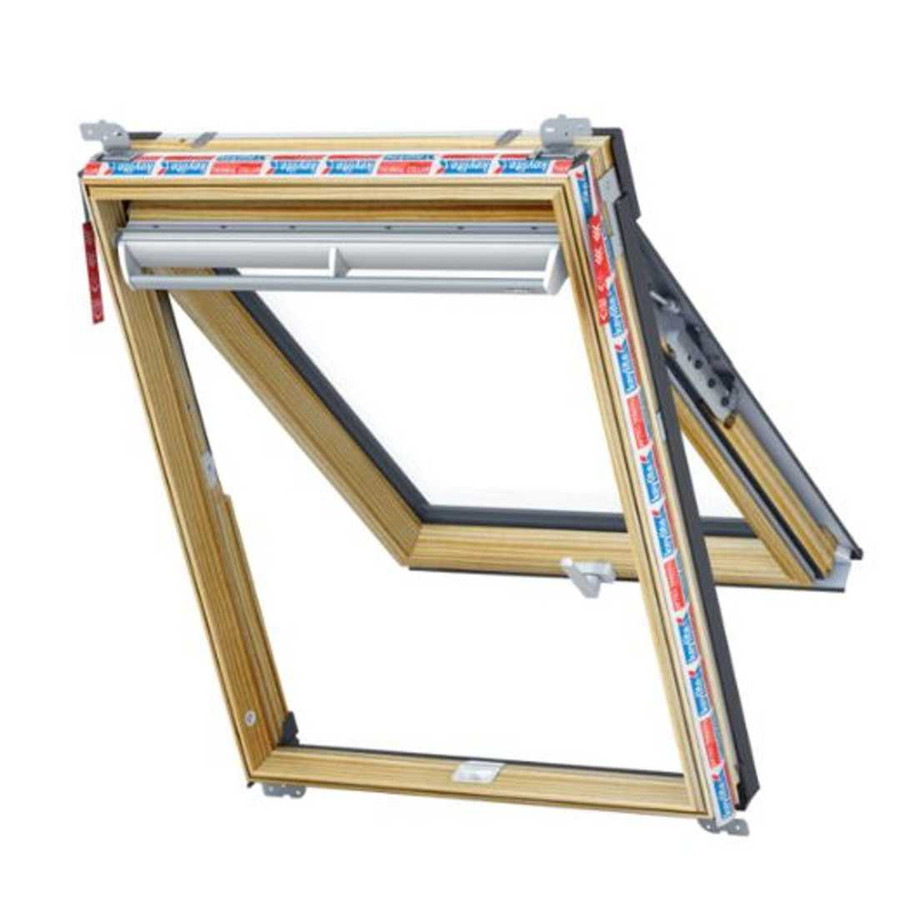 Keylite Pine Top Hung Roof Window with Hi-Therm Glazing
