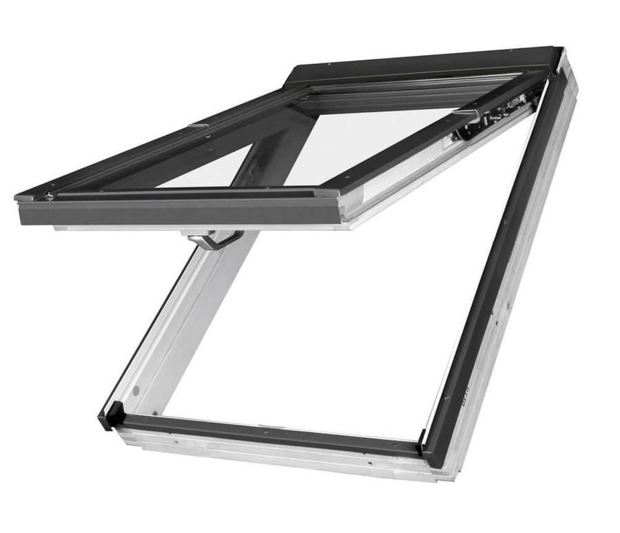 FAKRO White Painted Pine Top Hung Preselect MAX Roof Window