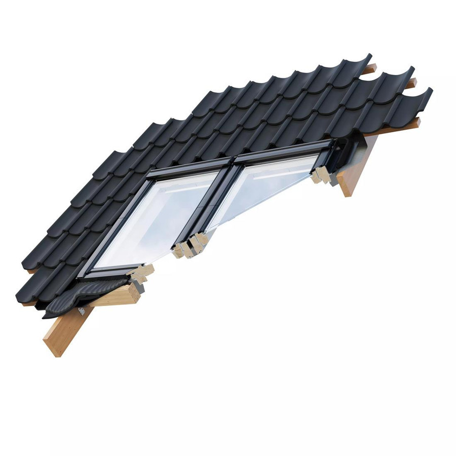 VELUX EBW Integrated Side-by-Side Combination Flashing for Profiled Roofing Material incl. Bearing Beams