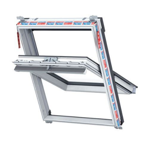 KEYLITE White Painted Centre-Pivot Manual Roof Window  -  02 55cm (W) x 98cm (H)