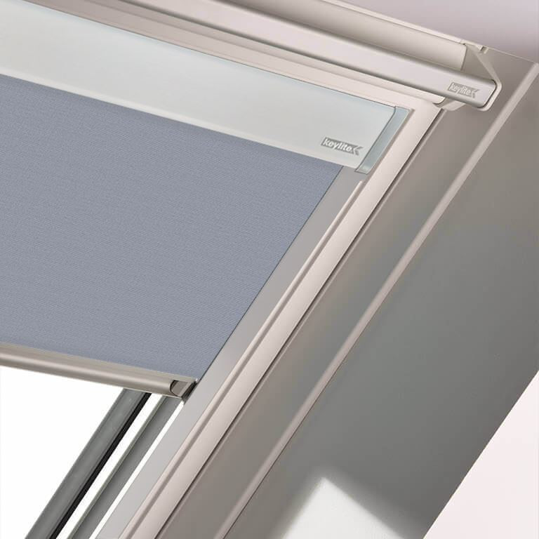 KEYLITE Blackout Blind for PVC Windows - Essential Collection Ash Grey Polar