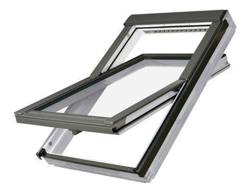 FAKRO FTU-V P5 07 Centre-Pivot Roof Window in White Polyurethane with Anti-burglary Triple glazing 78x140cm