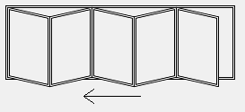 5 doors: 5 sliding to the left 