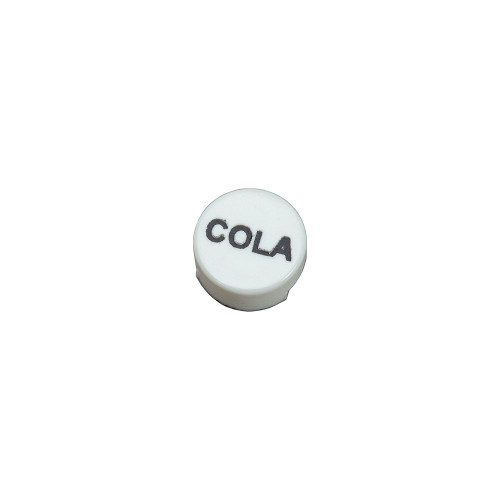 COLA CAP WHITE CAP BLACK LETTE