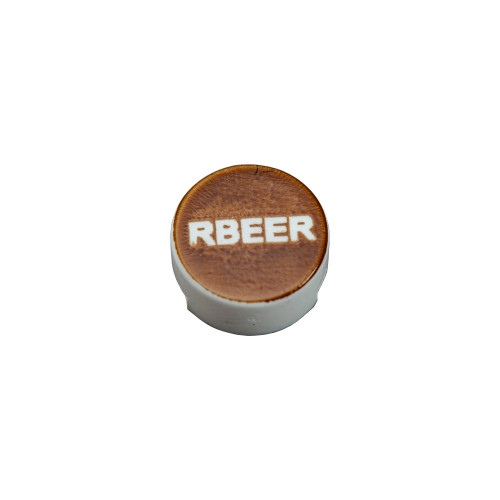 RBEER CAP BROWN CAP WHITE LETT
