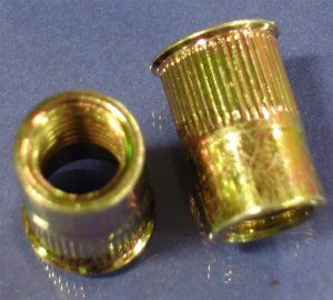 3/8-16 Ribbed Rivet Nut, Large Flange
