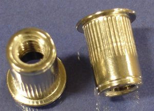 M5 x 0.80 Ribbed Rivet Nut, Large Flange
