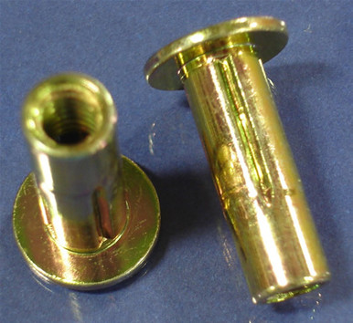 1/4-20 Rivet Nut, Straight Shank & Slotted Body
