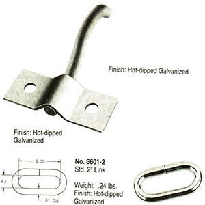Zinc Hold-Back Post Loops