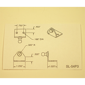 10 mm Zinc Socket Bracket Gas Spring - DISCONTINUED