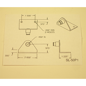 Zinc Blade Bracket Gas Spring Mounting