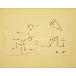 Zinc Blade Bracket Gas Spring Mounting