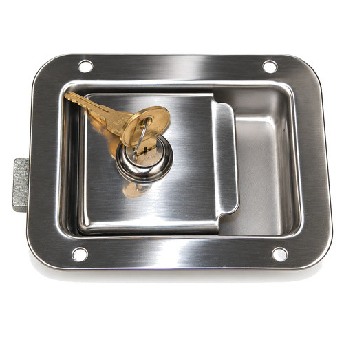 Stainless Steel Locking Key CH501 Junior Size Flush Latch with Mounting Holes - Discontinued