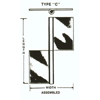 FLJ-162432-C Plain Surface Loose Joint Hinges Type C, Steel - 2 inch - 1 1/2 inch, Length - Open Width