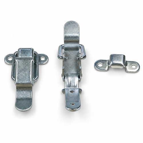 Zinc Plated Non Locking Loop End 224 Series Pull Down Catch with Holes