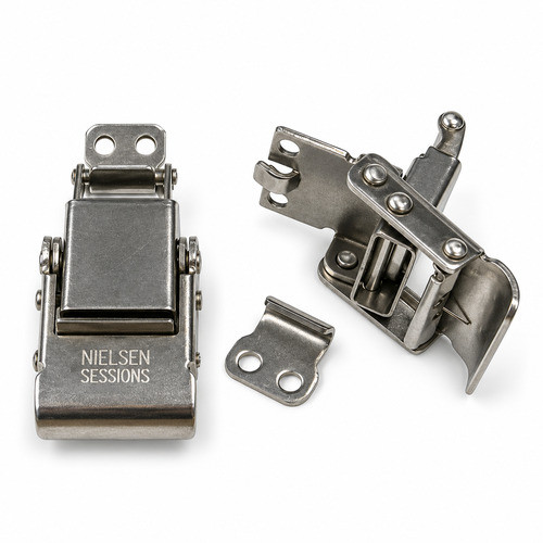 Stainless Steel 83314-42 Series Non Locking Loop End Compression Spring Catch with Holes
