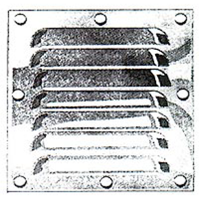 4 1/2 x 5 inch Stainless Steel Louvered Vents
