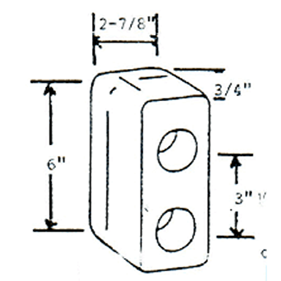 6 in Long Percision Molded Rubber Bumper