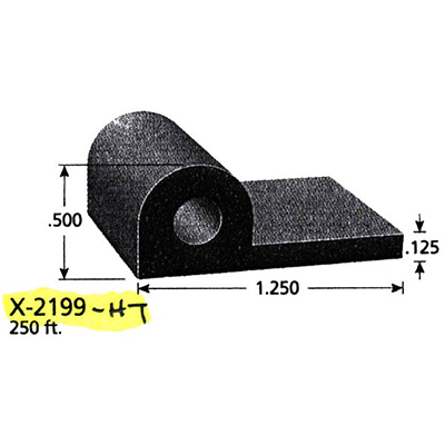 1 1/4 in "P" Section Rubber Seal