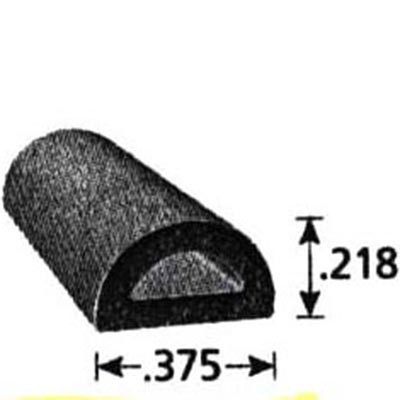 3/8 in "D" Section Rubber Seal