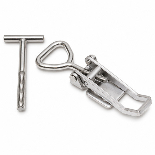 Zinc 703 Locking Stamped Tee End Adjustable Over Center Catch with Holes