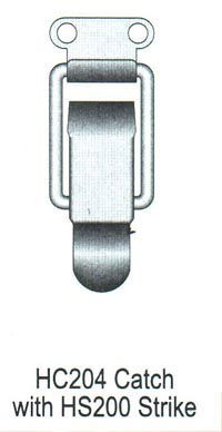 316 Stainless Steel Non Locking Loop End 204 Series Pull Down Catch with Holes
