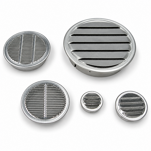 1 in Chrome Aluminum Midget Louver