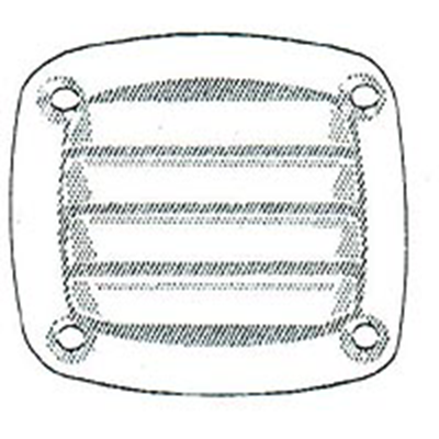 3 1/2 x 3 1/2 x 5/8 inch Nylon 66 Black Plastic Vents