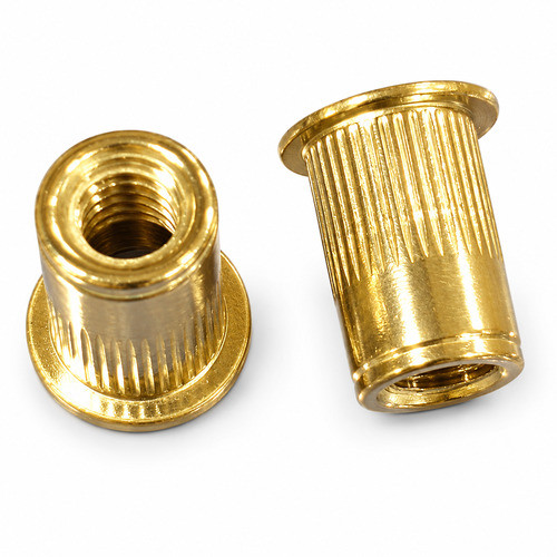 RRNES000M430D - M4 x 0.70 Ribbed Rivet Nut with Small Flange