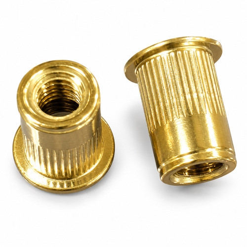 RRN000M83.8A - M8 x 1.25 Ribbed Rivet Nut, Large Flange