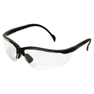 Black Frame/Clear Lens - Hardcoated Safety Glasses