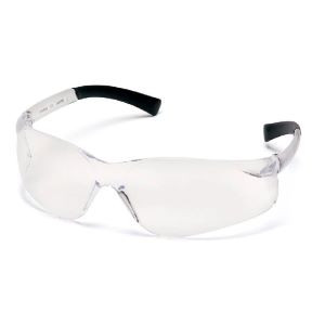 Clear Frame/Clear Lens - Hardcoated Anti-Fog Safety Glasses W/ Non-Slip Rubber Temple