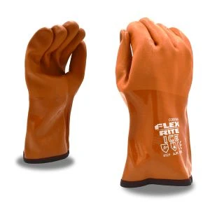 Extra Large - Flex-Rite Ice Red Pvc Coated Gloves, Textured Finish, Thermal Lined, 12-Inch