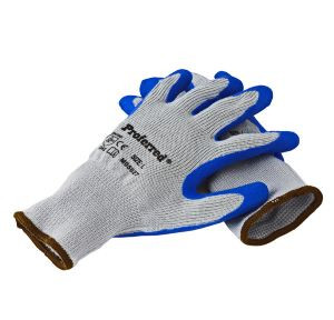 Gloves;Blue Latex;Gry;X-Large Polyester Proferred Industrial Gloves