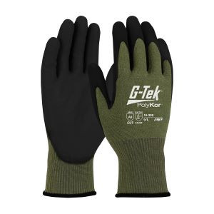 G-Tek Seamless Knit Polykor X7 Blended Glove With Neofoam Coated Microsurface Grip On Palm &amp; Fingers - Touchscreen Compatible