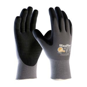 M - Seamless Knit Nylon Glove With Nitrile Coated Microfoam Grip On Palm &amp; Fingers - Micro Dot Palm - Touchscreen Compatible