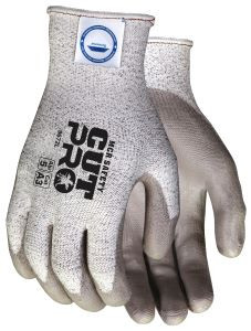 Mcr Safety Cut Pro 13-Gauge Dyneema Diamond Technology Shell Cut Resistant Work Gloves Polyurethane (Pu) Coated Palm And Fingertips-Small