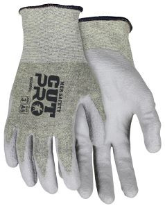 Mcr Safety Cut Pro 18 Gauge Green / Yellow Hypermax Engineered Shell Polyurethane Coated Palm And Fingertips