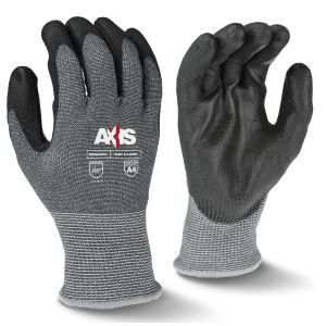 Medium Cut Protection Black Palm Coating 13 Ga Gray Hppe W/Fiberglass