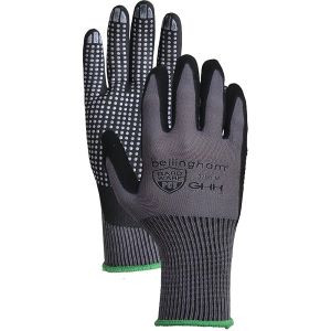 Nitrile Palm Gloves W Dots Double Coat Oil Proof Liquid Proof Palm