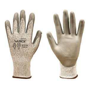 Valor Salt And Pepper 13 Gauge Uhmwpe Shell, Gray Polyurethane Palm Coating