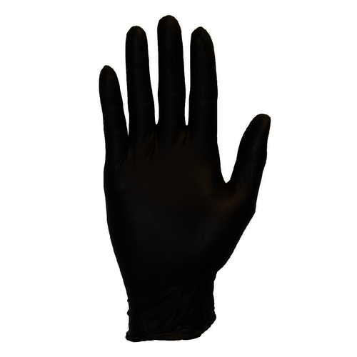 Xtra Large Ambi-Dex Disposable Nitrile Black Gloves, Powder Free W/ Textured Grip 4 Mil (Box Of 100)