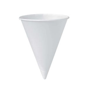 6 Oz Rolled Lid Cone Paper Cups 200/Sleeve 25sleeves/Case Sold By Sleeve
