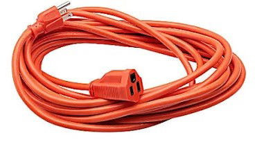 16/3 25' Sjtw-A Orange Outdoor Cord Extension Cord