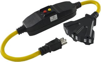 Conntek 2.5-Feet I-Ring Tri-Outlet Extension Cord (12/3) With Inline Gfc