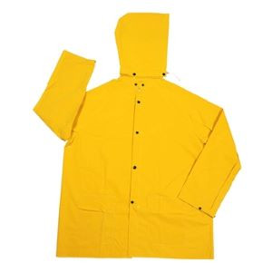 Stormfront .35 Mm Pvc/Polyester, 2 Piece Rain Jacket, Corduroy Collar, Storm Fly Front With Zipper/Snap Buttons, Yellow Color