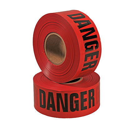 3" X 1000' Red Danger Tape