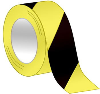 Hazard Warning Laminated Tape Yellow/Black