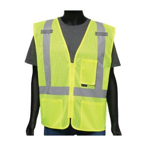Ansi 107 Type R Class 2 Three Pocket Mesh Vest - Large