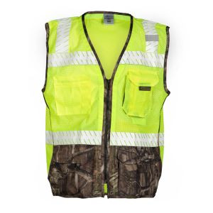 M. L. Kishigo Premuim Brilliant Series Heavy Duty Vest - Mossy Oak - Lime 2xl